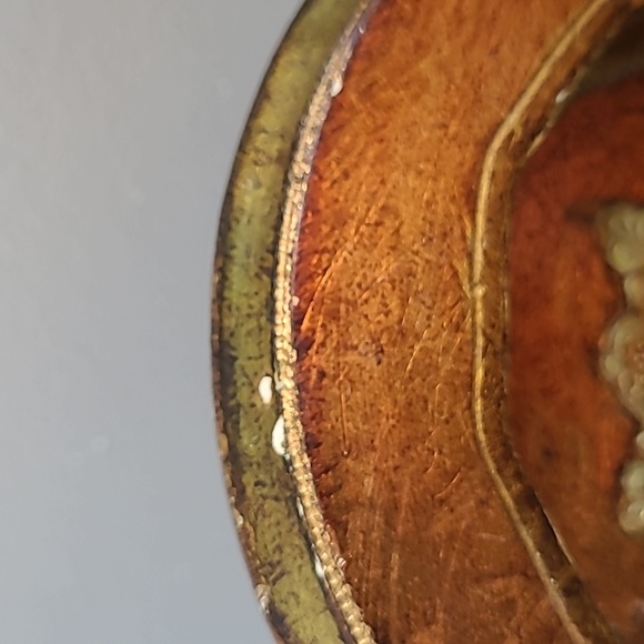 VTG Italian Florentine Gold leaf Trinket dish - Picture 4 of 6